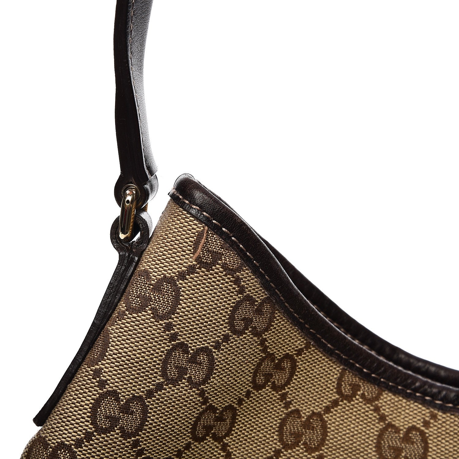 Gucci Monogram Medium New Britt Hobo Dark Brown 8 of 11