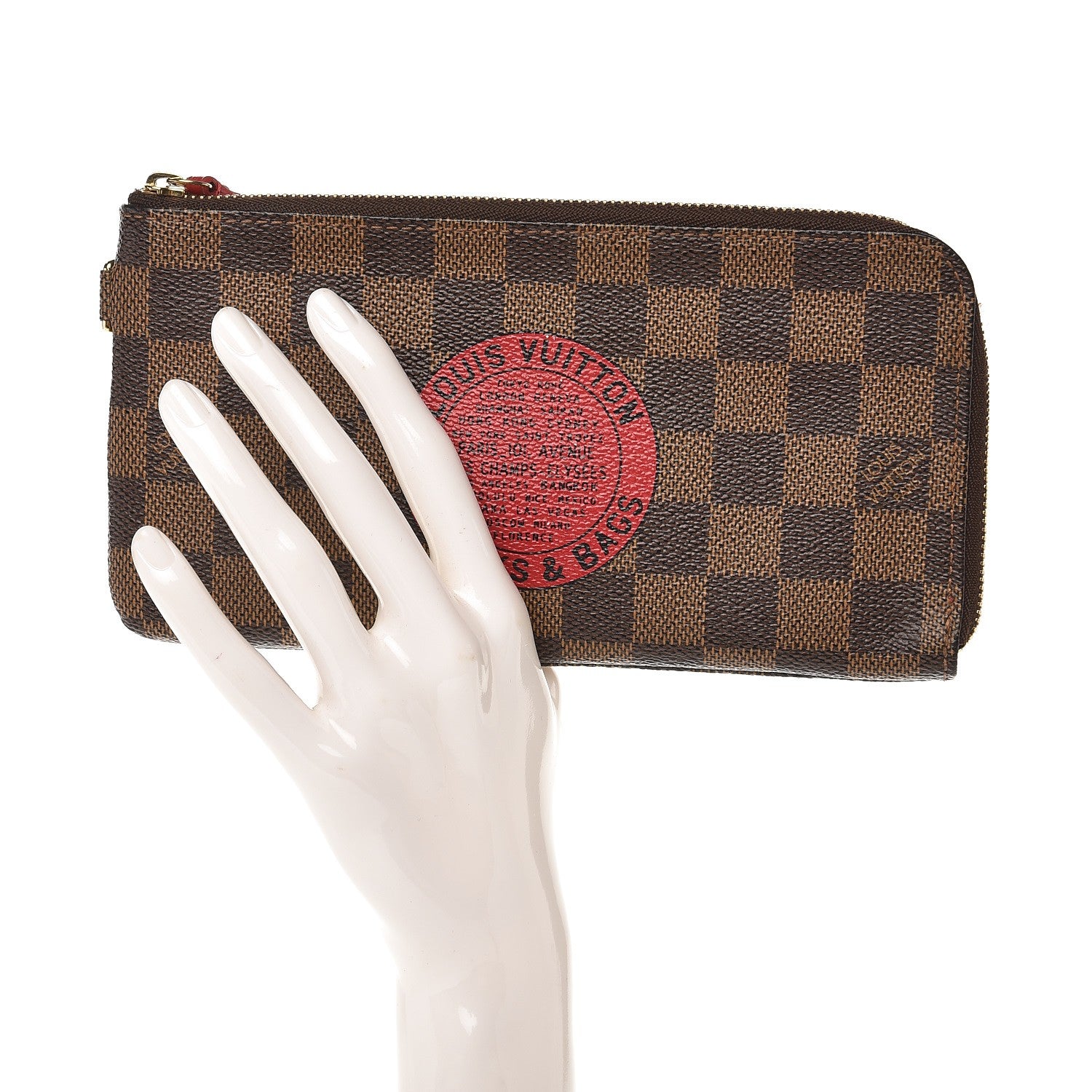 Louis Vuitton Damier Ebene Complice Trunks and Bags Wallet Red 2 of 8