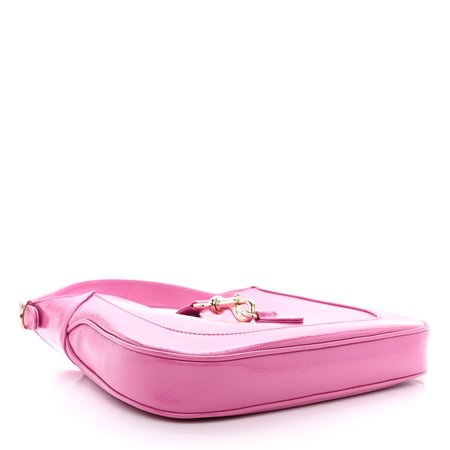 Gucci Patent Calfskin Small Jackie Shoulder Bag Pink 4 of 10