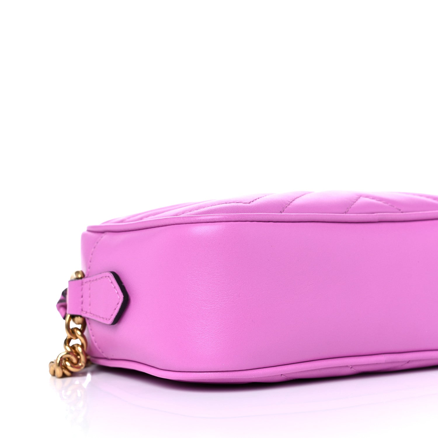 Gucci Calfskin Matelasse Mini GG Marmont Chain Shoulder Bag Candy Mousse 9 of 10