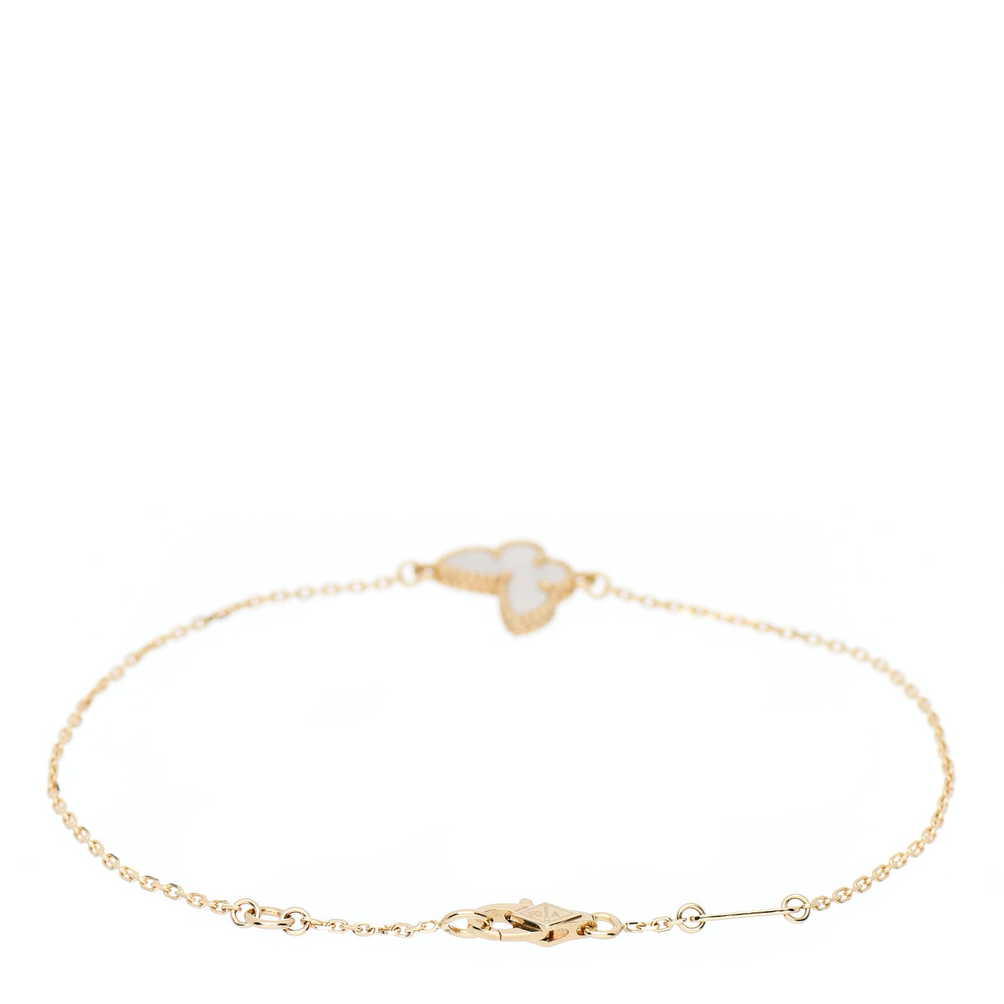 18K Yellow Gold Mother of Pearl Sweet Alhambra Butterfly Bracelet