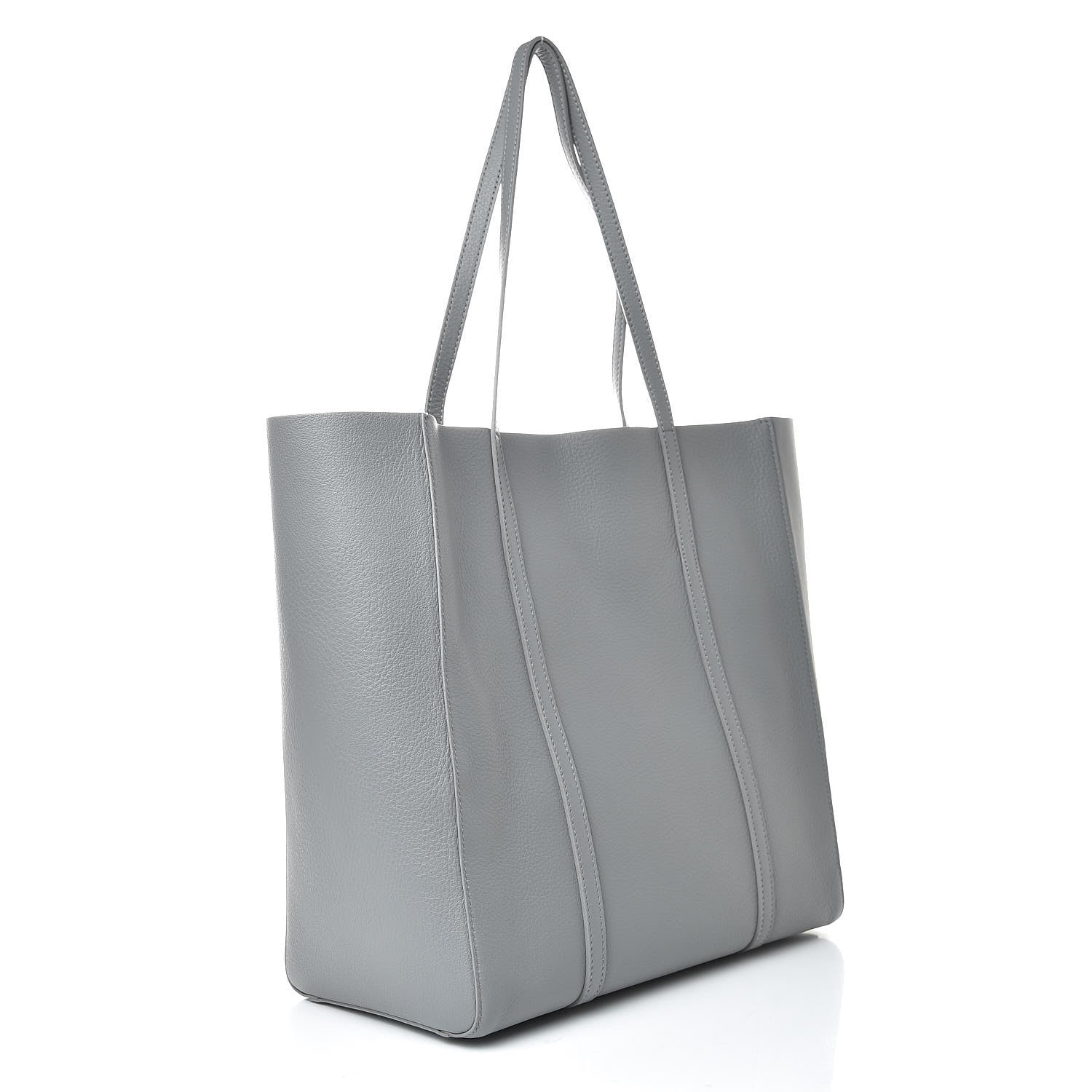 Balenciaga Smooth Calfskin Logo Double Sided Small Everyday Tote Balenciaga Grey Black 3 of 9