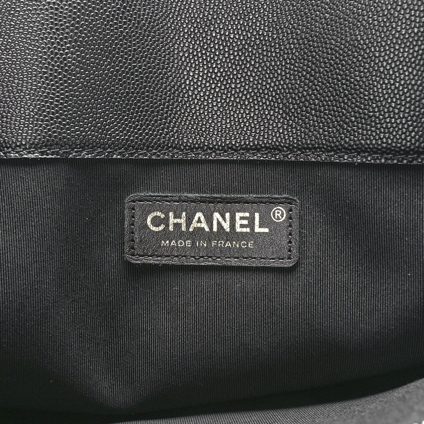 Caviar Quilted Pocket Large Tote Black