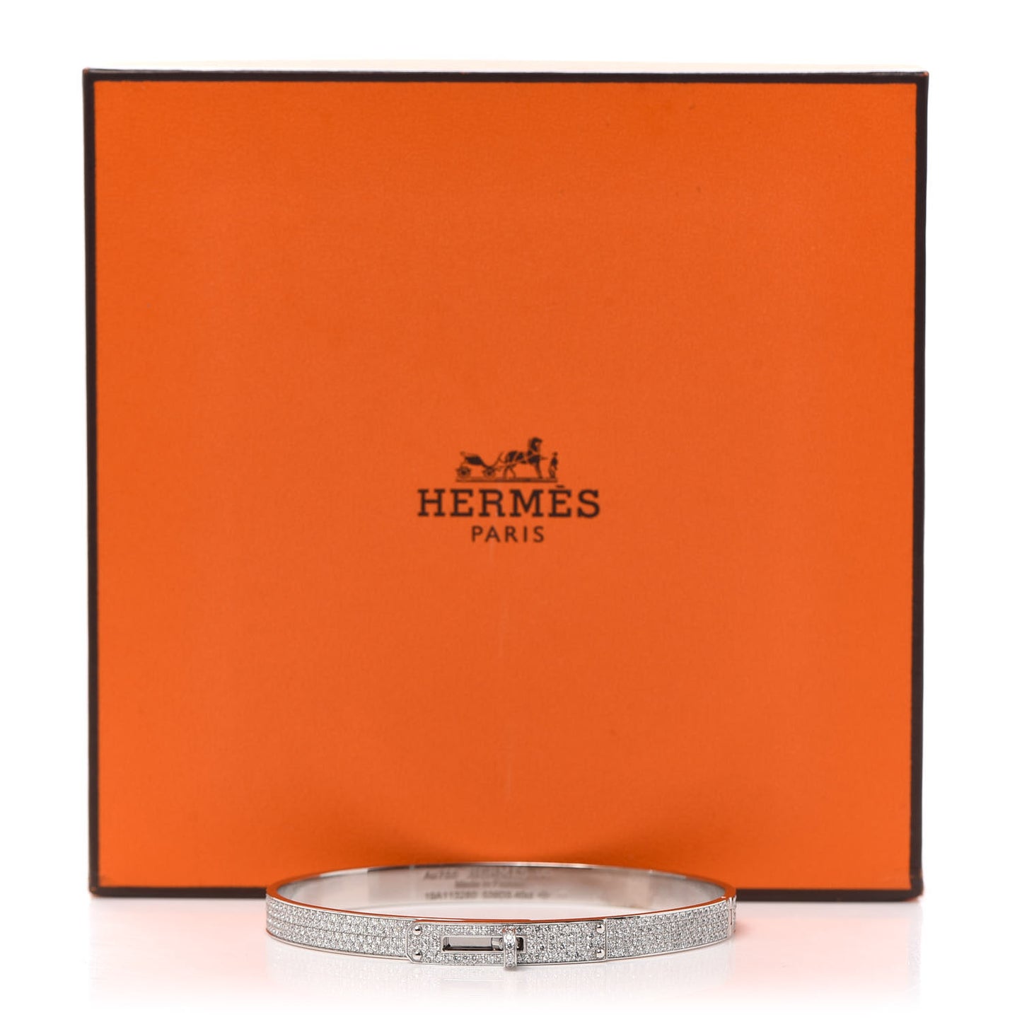 18K White Gold Diamond PM Kelly Full Pave Bracelet LG