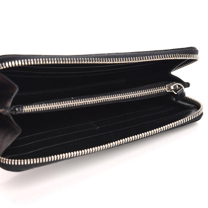 Prada Saffiano Zip Around Wallet Nero Black 5 of 9
