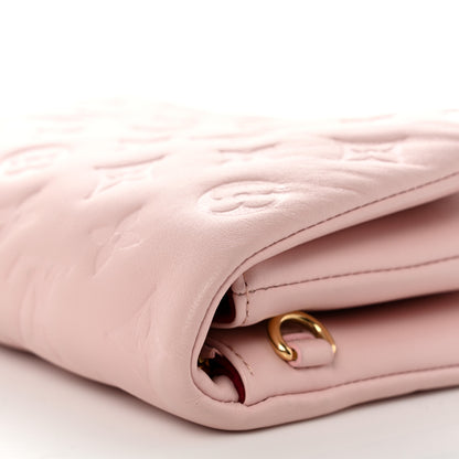 Louis Vuitton Lambskin Embossed Monogram Pochette Coussin Rose 13 of 13