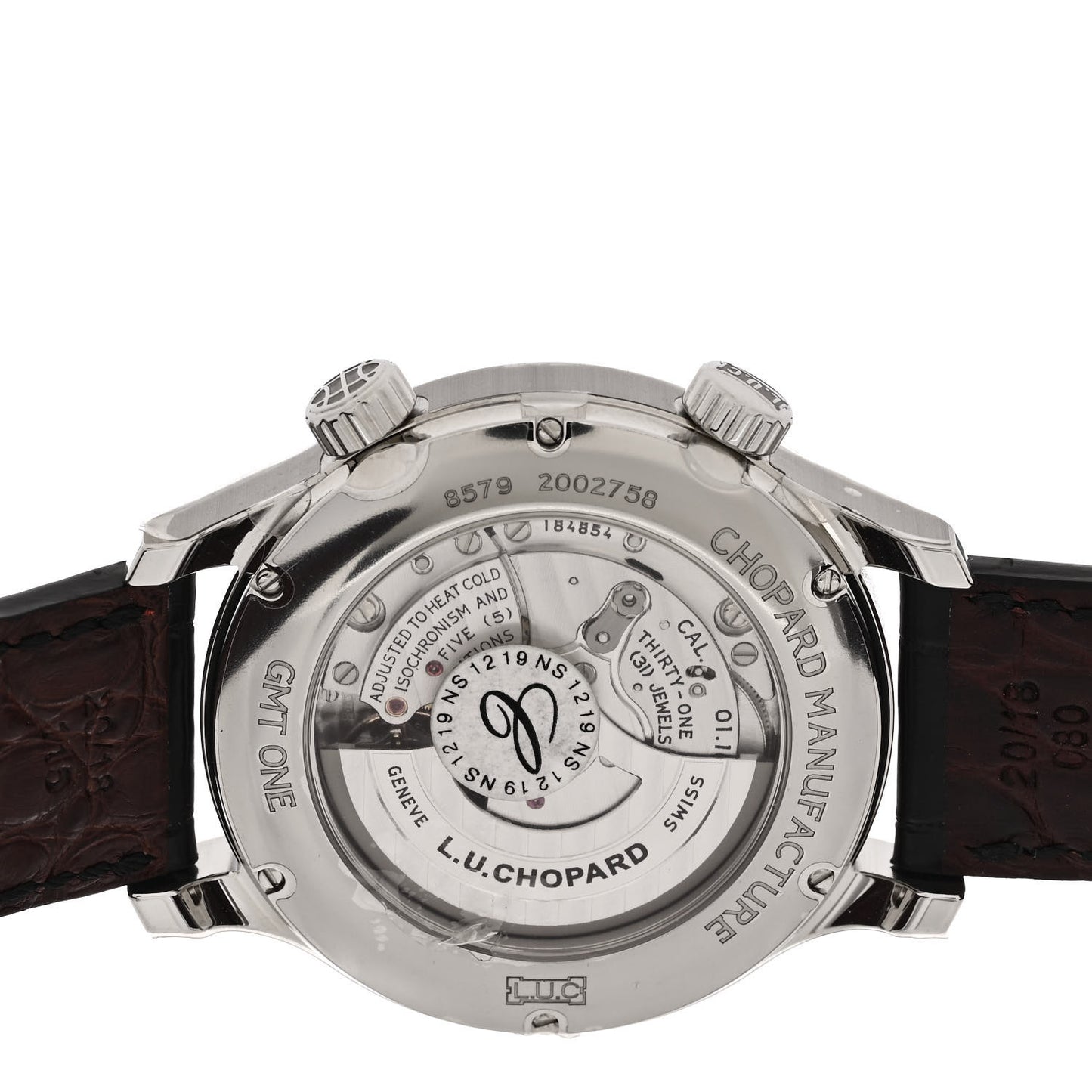 Stainless Steel Alligator 42mm L.U.C GMT One Automatic Watch