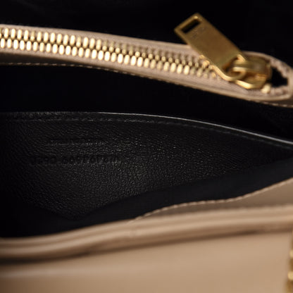 Saint Laurent Calfskin Y Quilted Monogram Small Loulou Chain Satchel Dark Beige 9 of 10