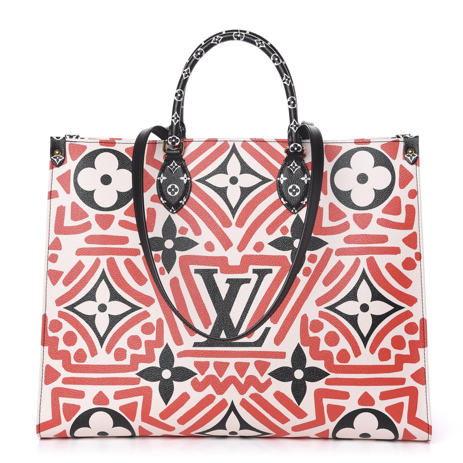 Louis Vuitton Monogram Giant Crafty Onthego GM Creme Rouge Black 1 of 8