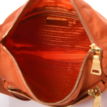 Prada Nylon Vela Flat Messenger Bag Papaya 5 of 13