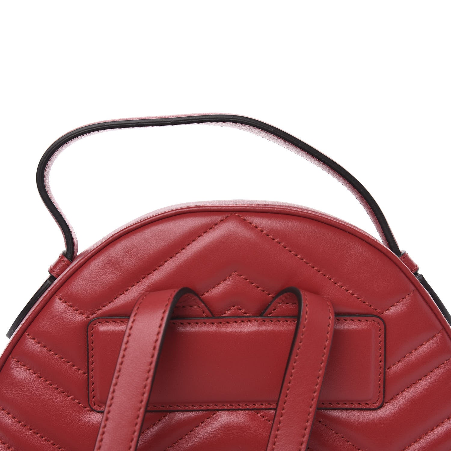 Gucci Calfskin Matelasse GG Marmont Dome Backpack Hibiscus Red 7 of 10