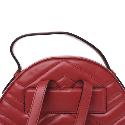 Gucci Calfskin Matelasse GG Marmont Dome Backpack Hibiscus Red 7 of 10