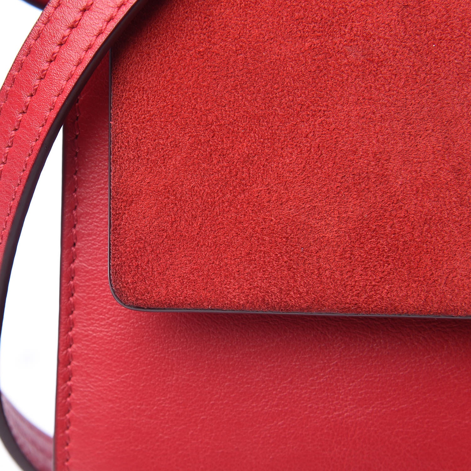 Chloe Suede Calfskin Small Faye Shoulder Bag Tulip Red 10 of 15