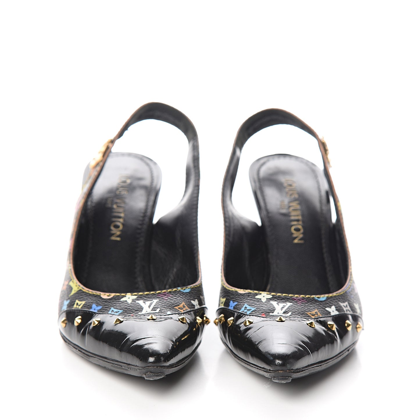 Multicolor Slingback Pumps 39 Black