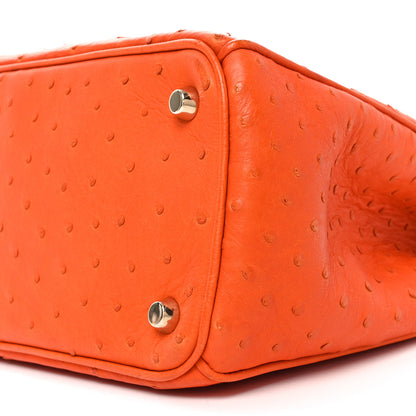 Christian Dior Ostrich Medium Diorissimo Tote Orange Fuchsia 10 of 10
