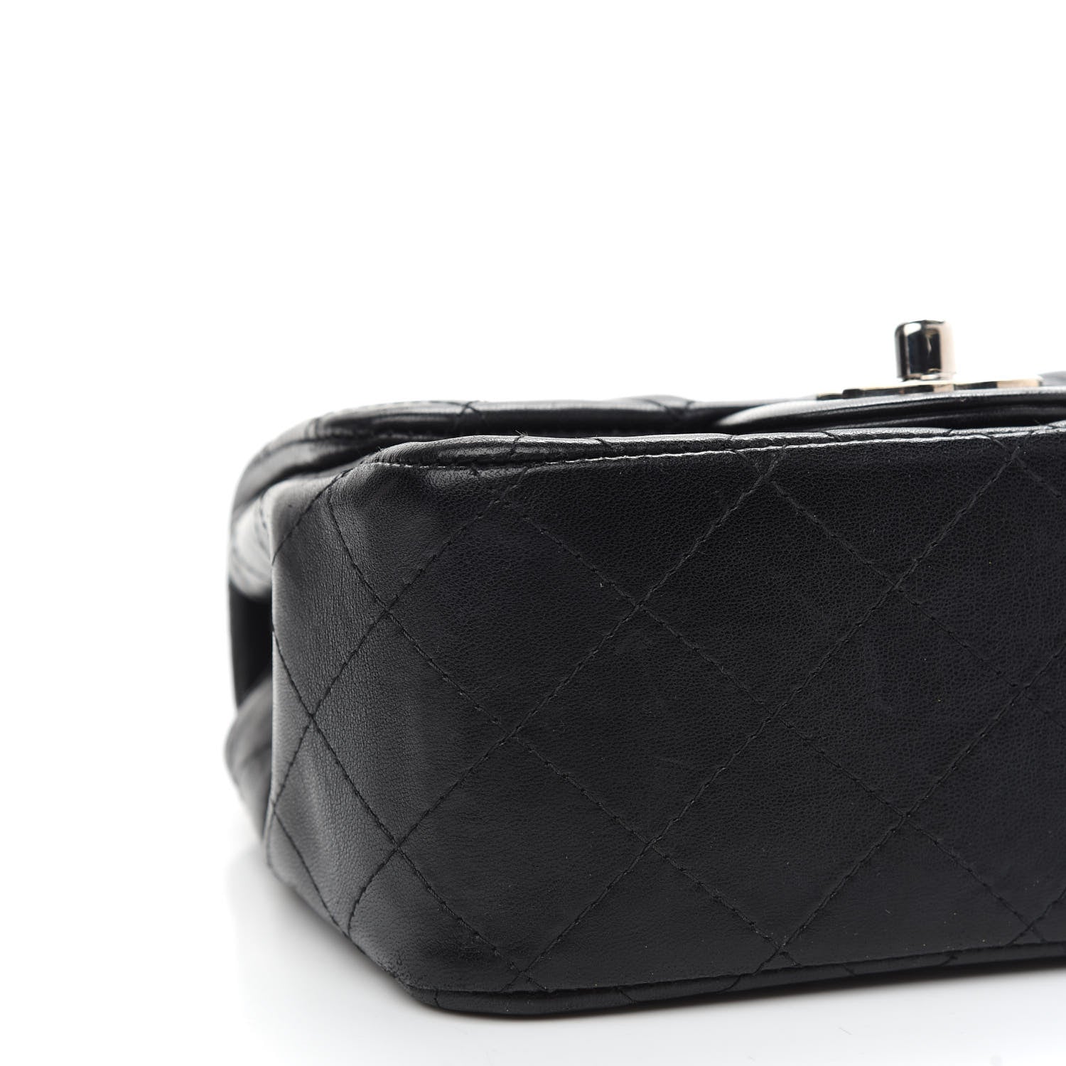 Chanel Lambskin Quilted Mini Square Flap Black 8 of 9