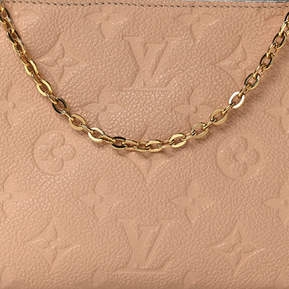 Louis Vuitton Empreinte Double Zip Pochette Beige Rose Creme 9 of 13