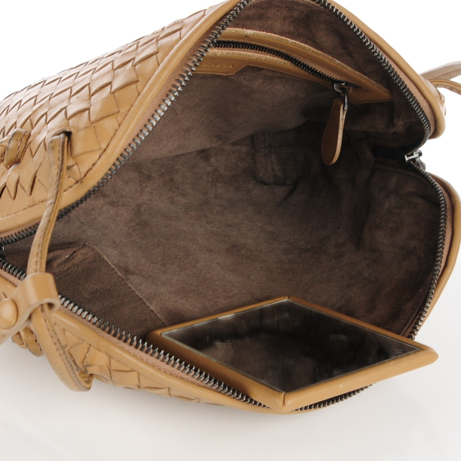 Bottega Veneta Nappa Intrecciato Pillow Crossbody Messenger Camel 5 of 14