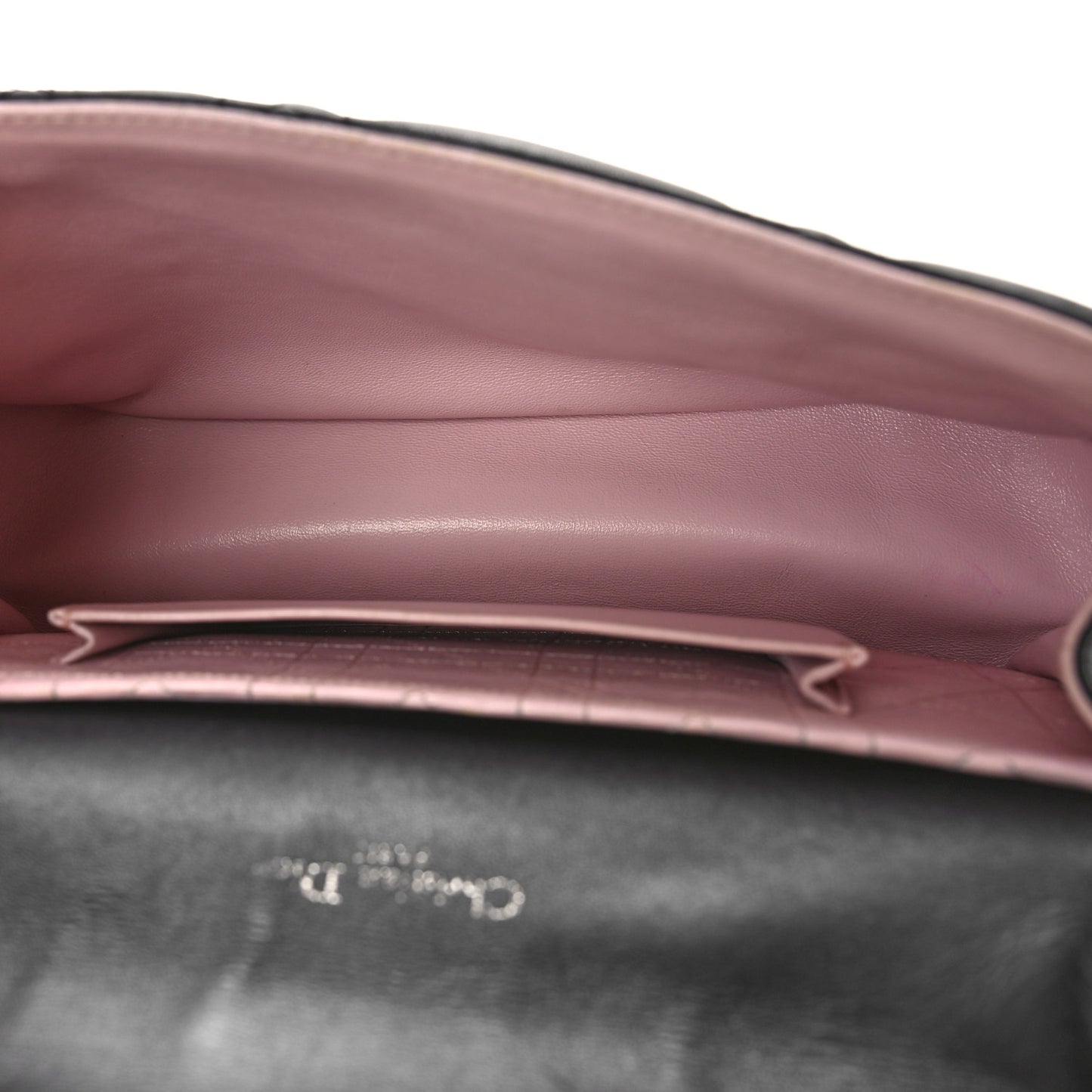 Lambskin Mixed Cannage Miss Dior Flap Black