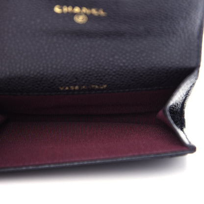 Chanel Caviar Quilted Flap Card Holder Wallet Black 5 of 9