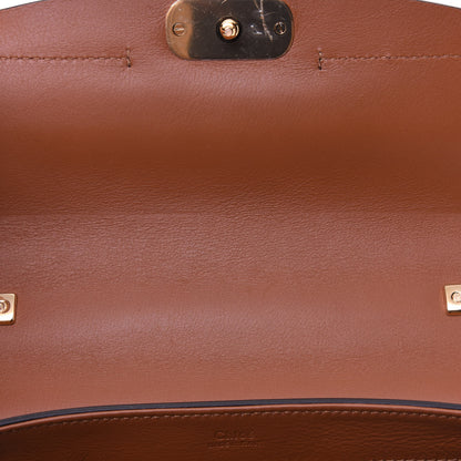 Chloe Spazzolato Sfumato Calfskin Small C Double Carry Autumnal Brown 12 of 18