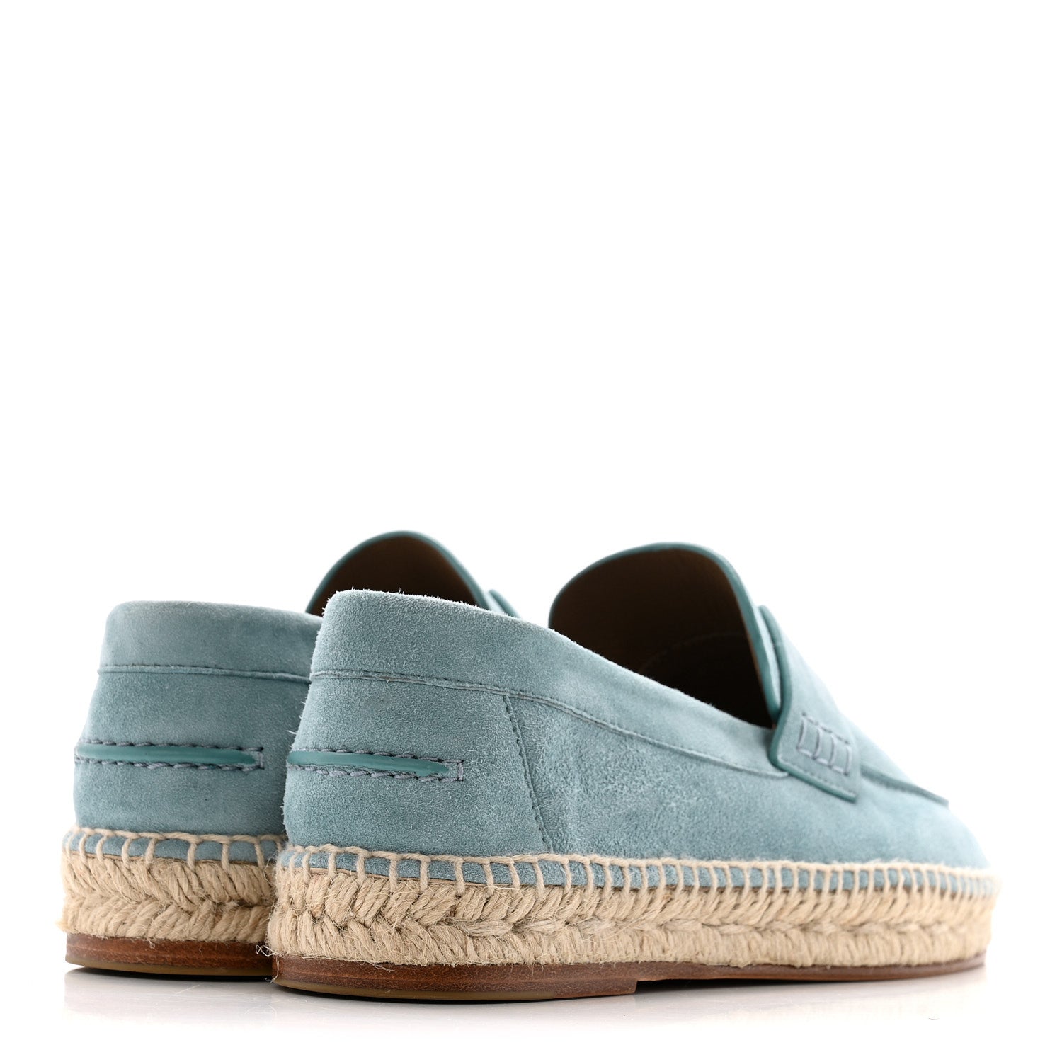 Hermes Suede Calfskin Womens Trip Espadrilles 36 Vert D'Eau 5 of 9