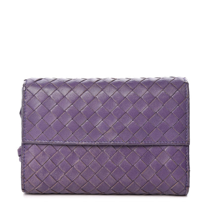 Bottega Veneta Nappa Intrecciato Continental Compact Flap Wallet Parma 1 of 19
