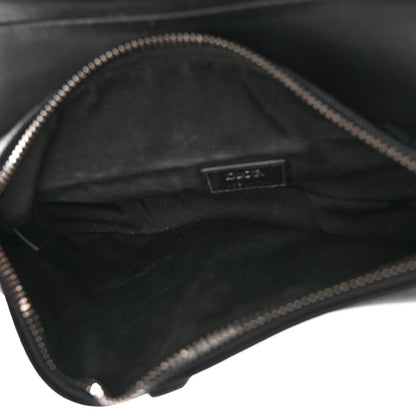 Christian Dior Coated Canvas CD Diamond Printed Mens Saddle Bag Black 5 of 10