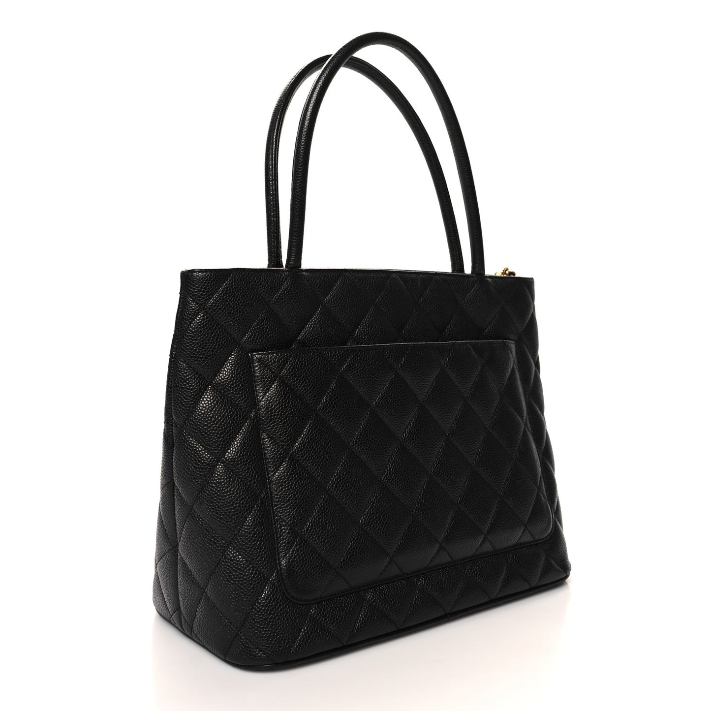 Caviar Quilted Medallion Tote Black