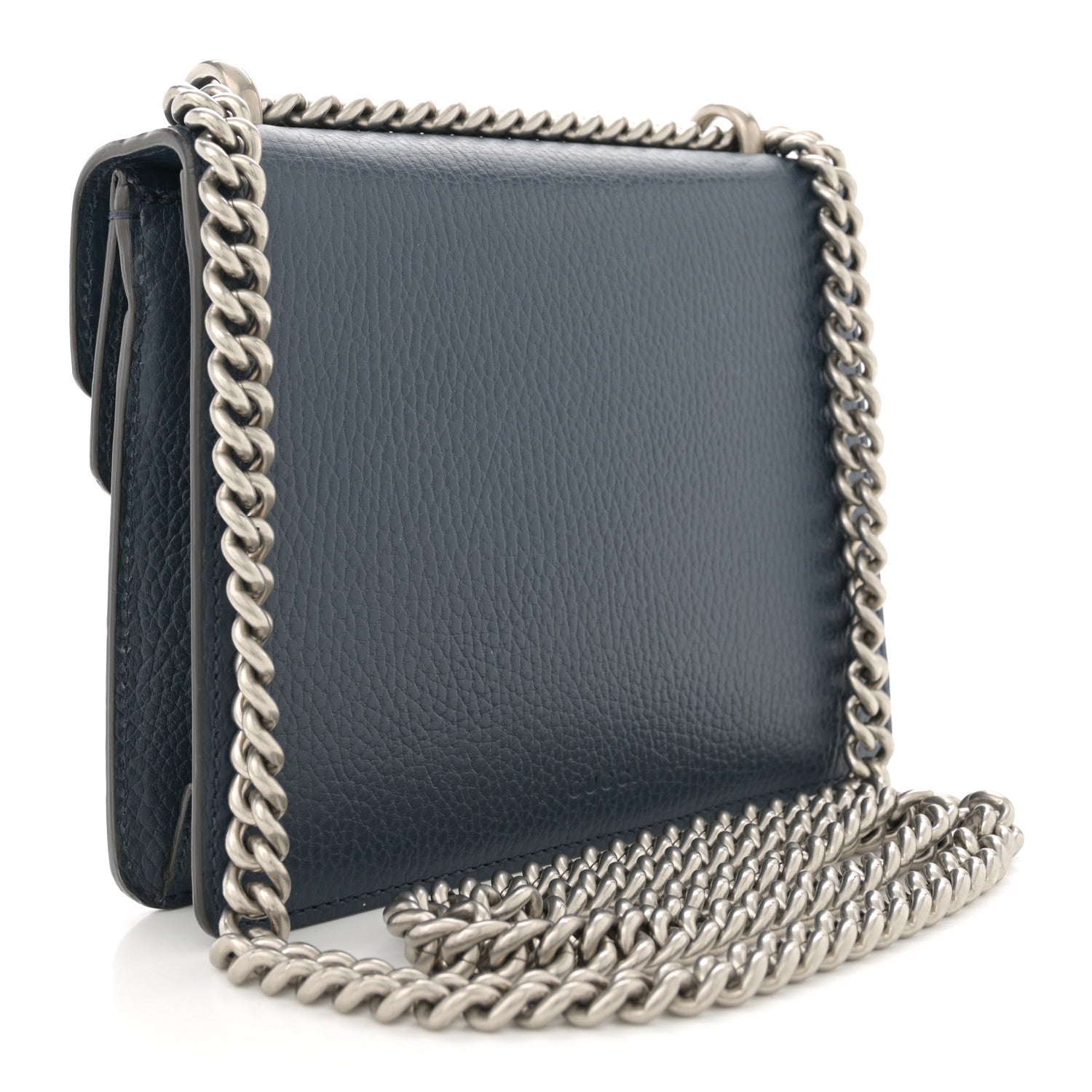 Gucci Dollar Calfskin Crystal Mini Dionysus Shoulder Bag Blue Agata Montana Sapphire 3 of 14