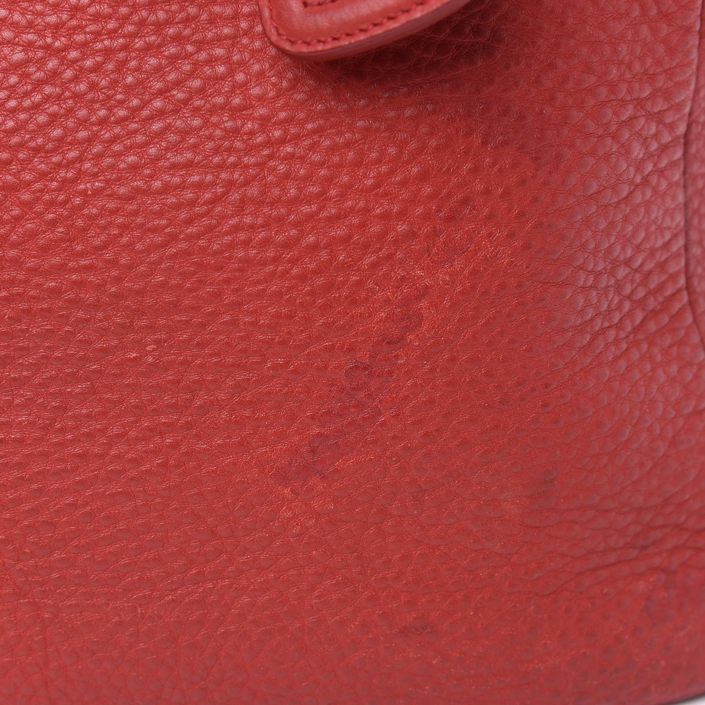 Vitello Daino Side Zip Tote Rosso