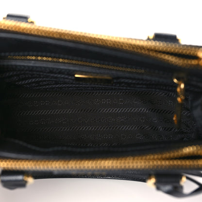 Prada Saffiano Lux Mini Galleria Double Zip Tote Black 5 of 8