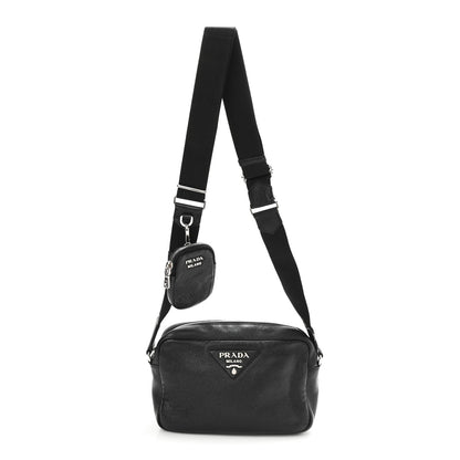 Prada Vitello Daino Crossbody Black 1 of 9