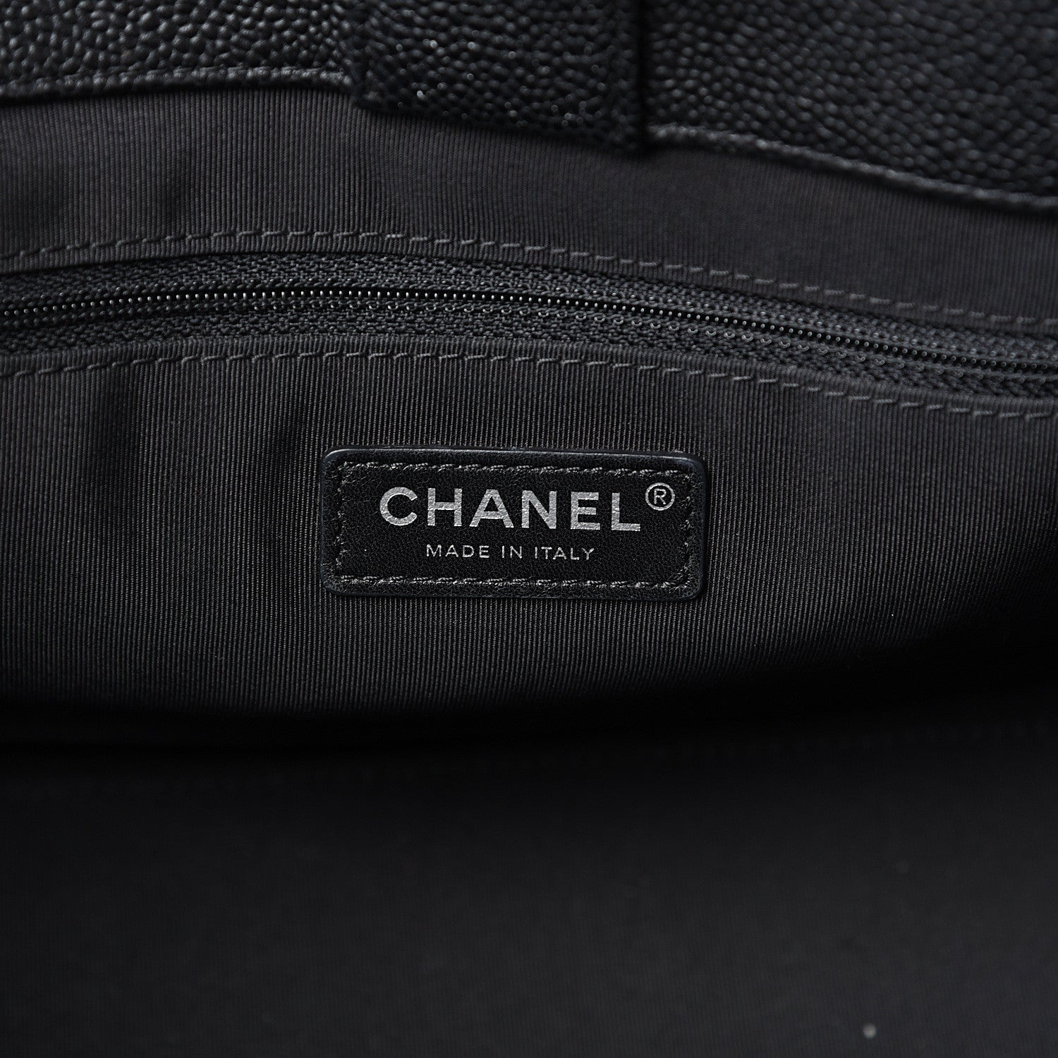 Chanel Caviar Stitched Shopping Tote Black 7 of 14
