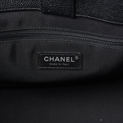 Chanel Caviar Stitched Shopping Tote Black 7 of 14