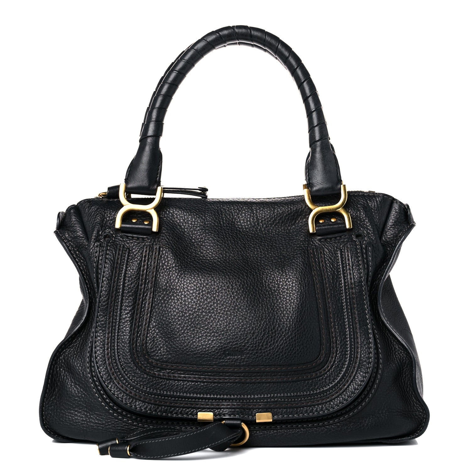 Chloe Calfskin Large Marcie Satchel Black 1 of 14
