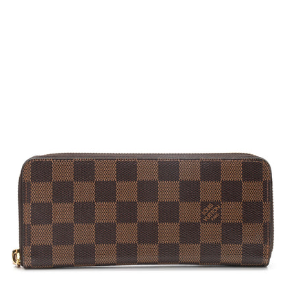 Louis Vuitton Damier Ebene Clemence Wallet Rose Ballerine 1 of 7