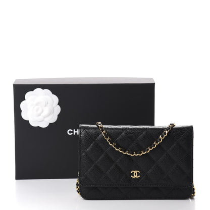 Chanel Caviar Quilted Wallet On Chain WOC Black 12 of 12