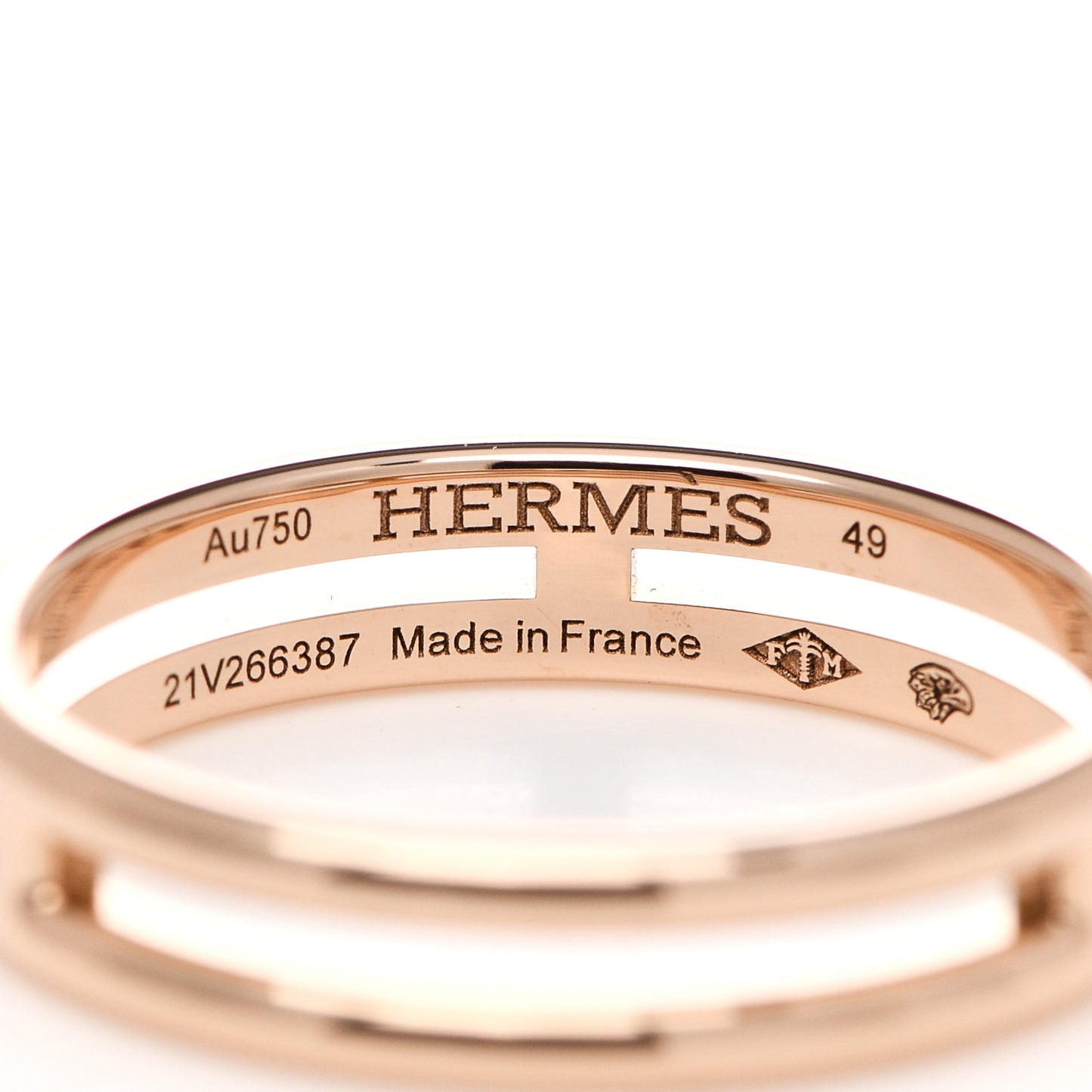 18K Rose Gold Ariane Wedding Band Ring 49 5