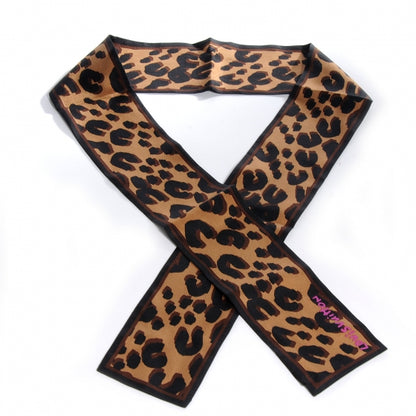 Louis Vuitton Silk Leopard Bandeau Scarf Marron 1 of 5