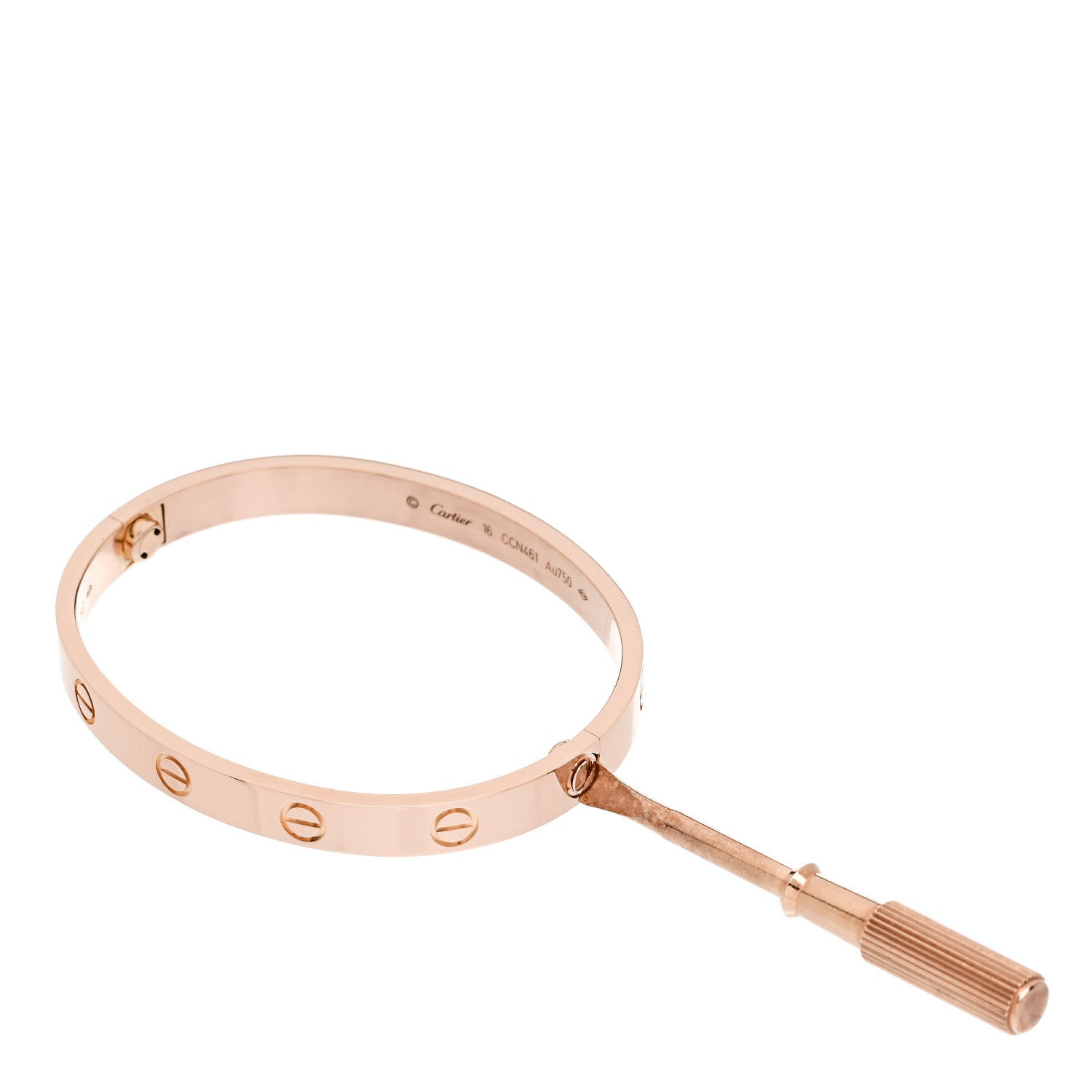 Cartier 18K Pink Gold LOVE Bracelet 16 3 of 6