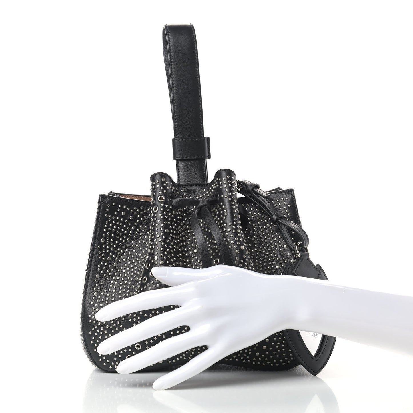 Calfskin Studded Rose-Marie 19 Bag Black