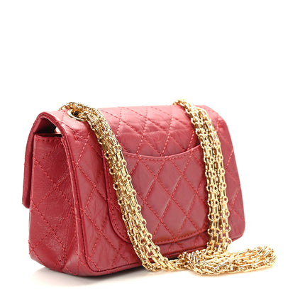Chanel Aged Calfskin Quilted 2.55 Reissue Mini Flap Red 3 of 9