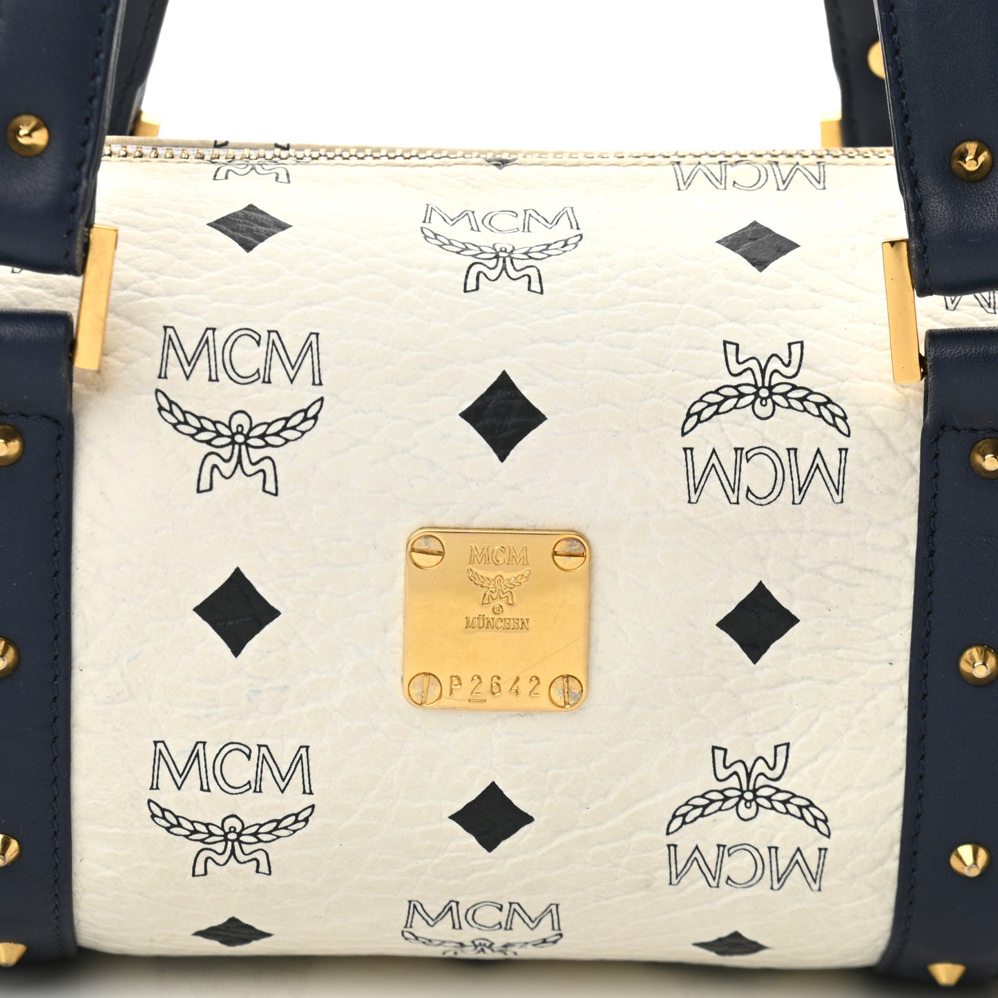 Visetos Essential Barrel Bag White Blue