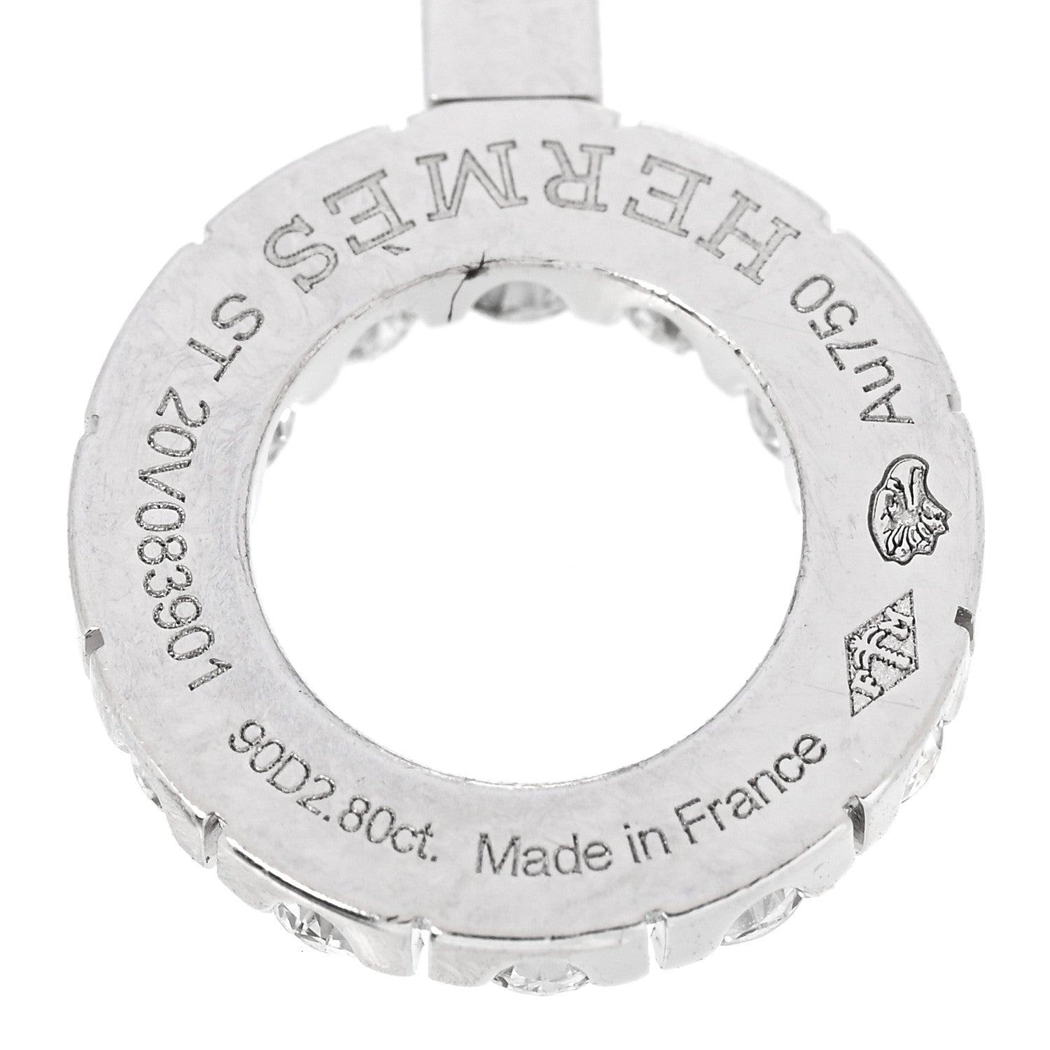 Hermes 18K White Gold Diamond Finesse Link Bracelet ST 3 of 4