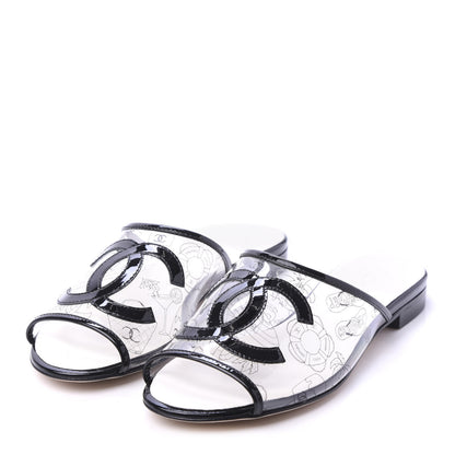 Chanel PVC Fantasy Patent CC Mules 35 Black 3 of 8