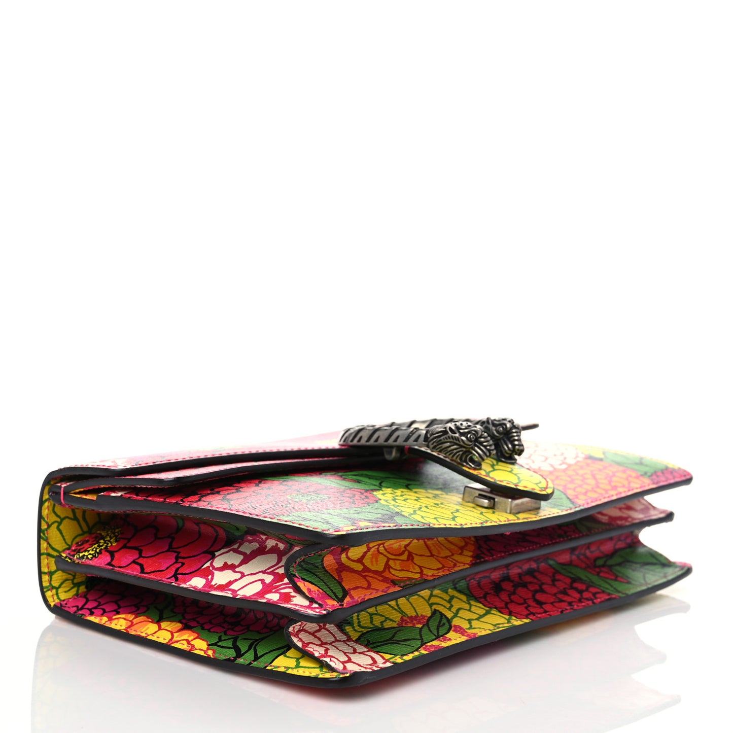 X KEN SCOTT New Shangai Calfskin Pomponica Print Small Dionysus Shoulder Bag Multicolor