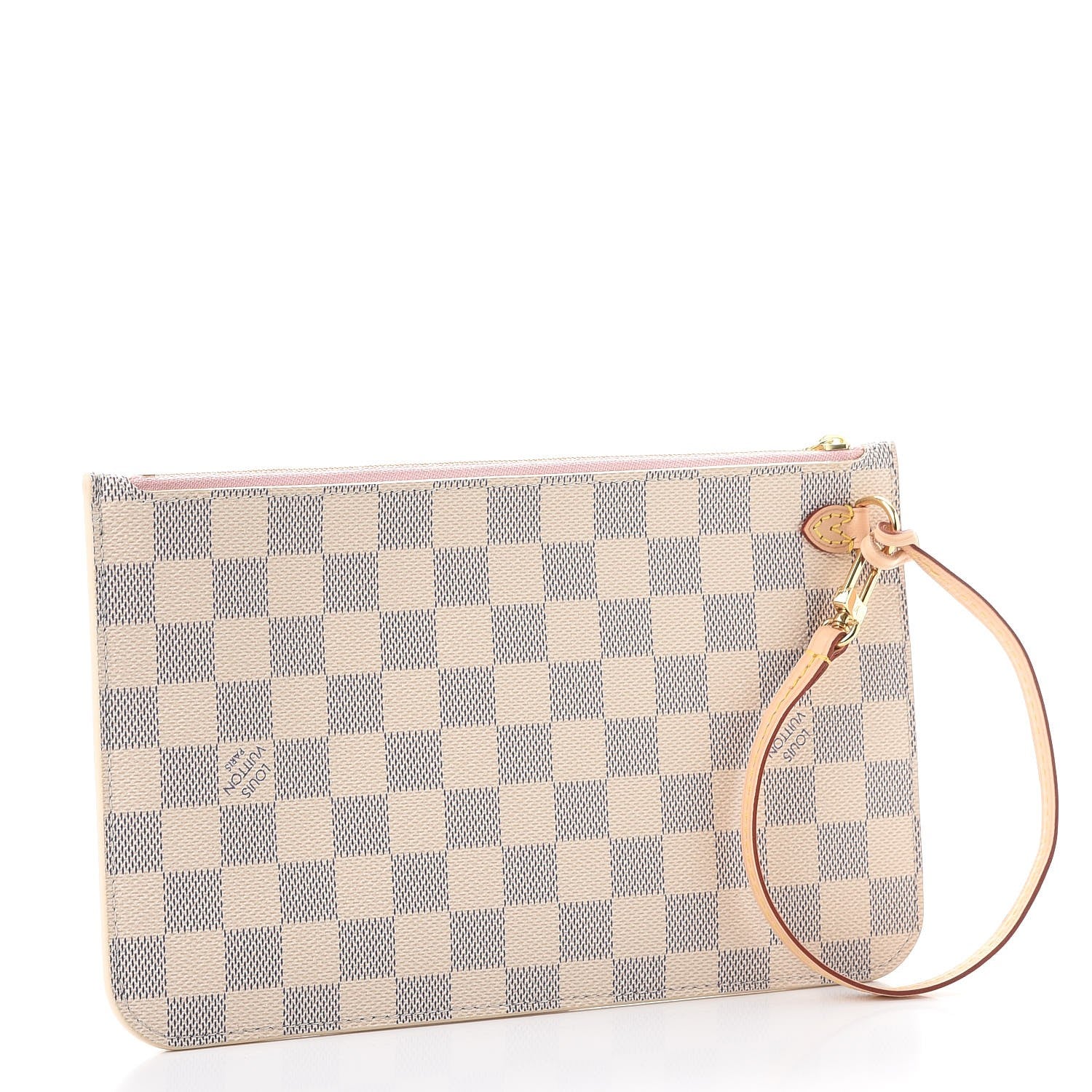 Louis Vuitton Damier Azur Neverfull MM GM Pochette Rose Ballerine 3 of 9