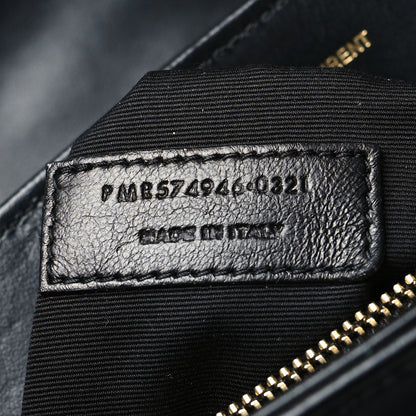 Saint Laurent Calfskin Y Quilted Monogram Medium Loulou Chain Satchel Black 8 of 13