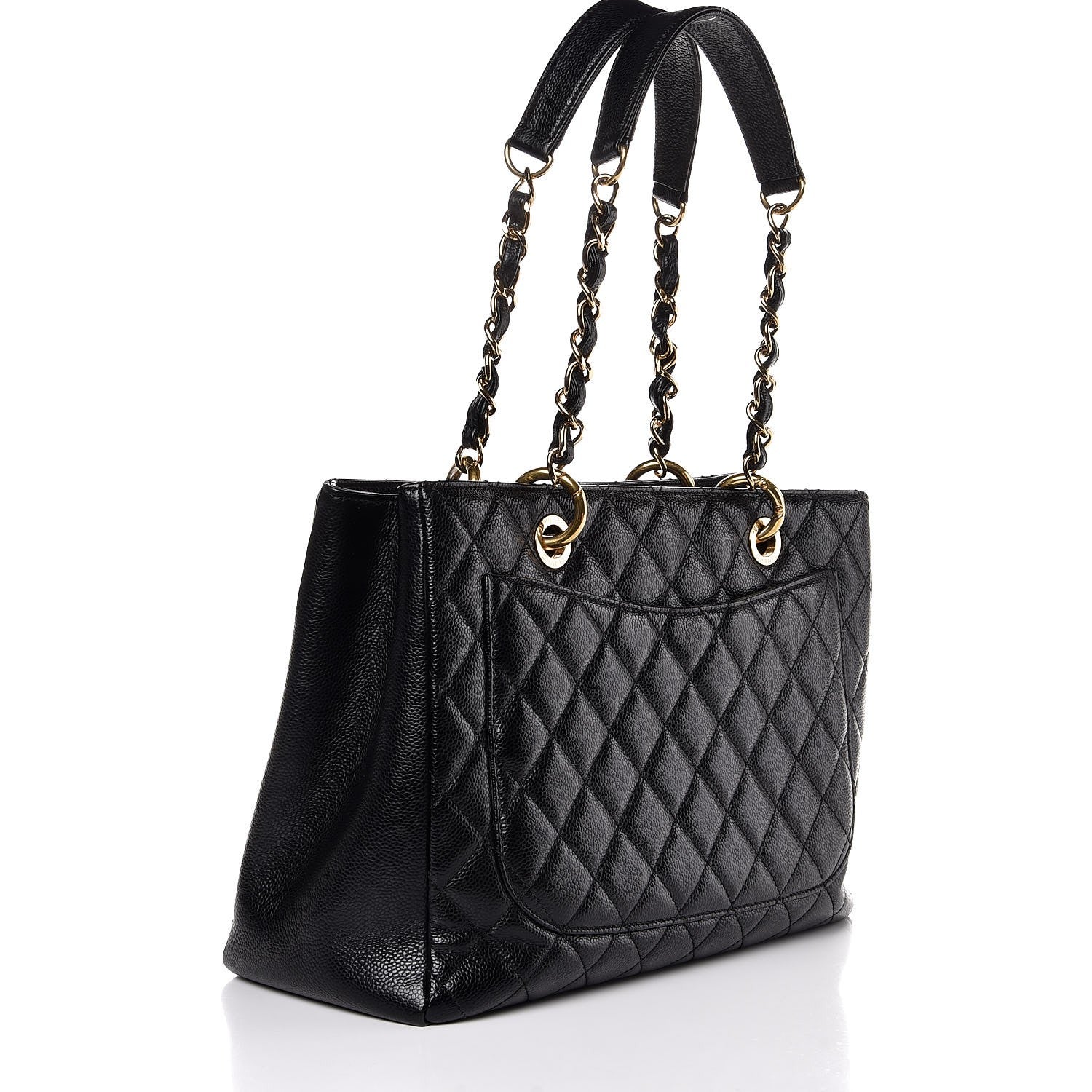 Chanel Caviar Quilted Grand Shopping Tote GST Black 3 of 8